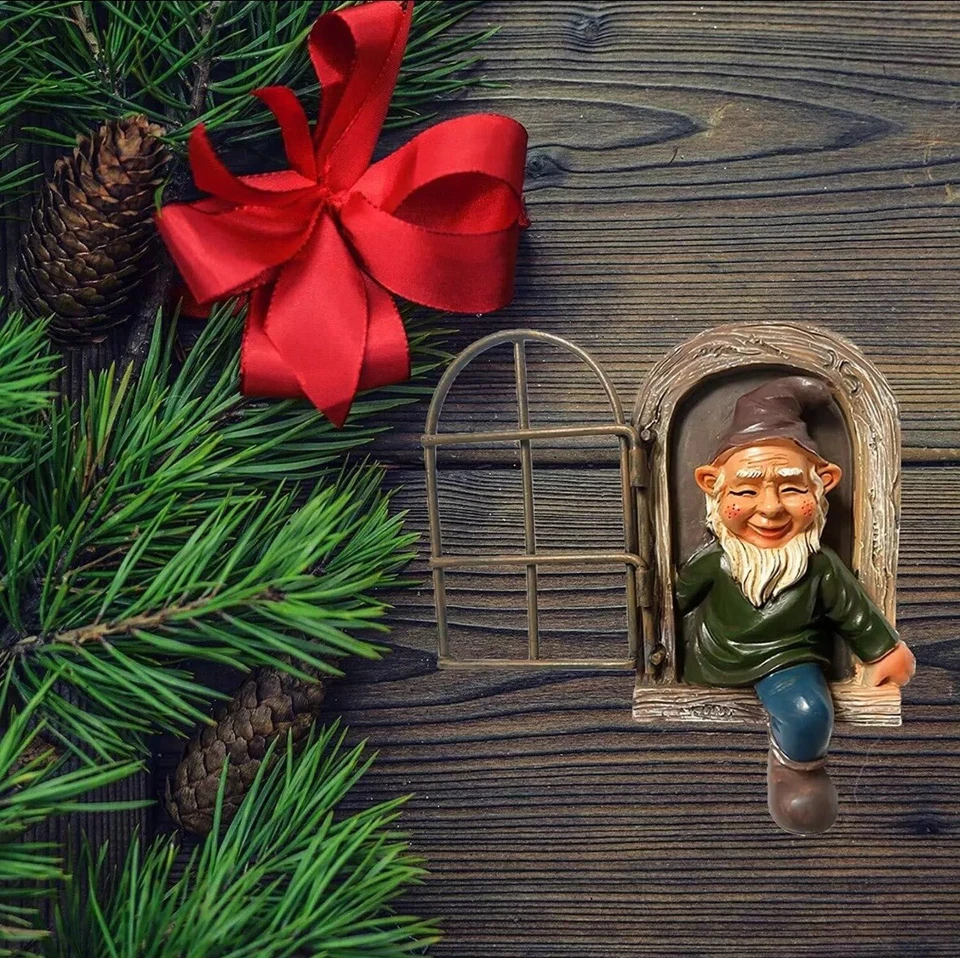 Whimsical Fairy Garden Gnome Statue, Tree Faces Decor Outdoor -5.9 Inch, Funn... - Image 3 of 4