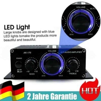 DC12V 400W HIFI Digital Stereo Audio Verstärker für KFZ Amplificador FM Radio