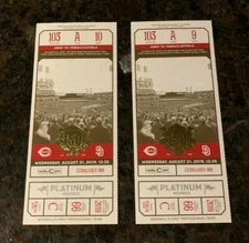 Padres @ Cincinnati REDS 150th Anniversary Ticket Stub (8/21/19) NEW - 2019