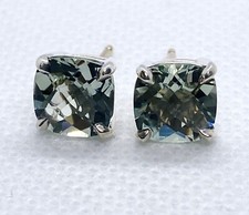 Tiffany & Co Sterling Silver 925 Sparkler Prasiolite Stud Earrings