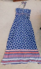 St Tropez West Maxi Jersey Knit Dress L Cruise Beach Pool