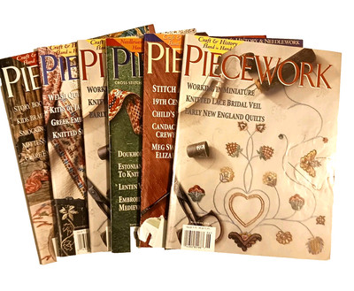 Lot of 6 Piecework Magazines 1997 & 1998 & 1999  Cross Stitch Knitting & More