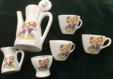 Porcelain 7 Piece Vintage Play Tea Set Boy  Girl Made In Japan