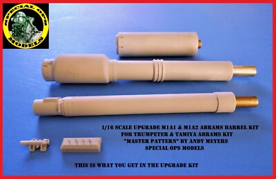 1/16 Trumpeter Tamiya M1A1 & M1A2 Abrams Correct Accurate Upgrade Barrel kit.
