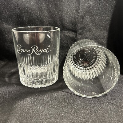 Vintage Crown Royal Fancy Whiskey Glasses Set Of 2