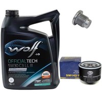 MotoröL Set 5W30 5 Liter + ÖLfilter + ÖLablassschraube FüR Dacia Renault Clio