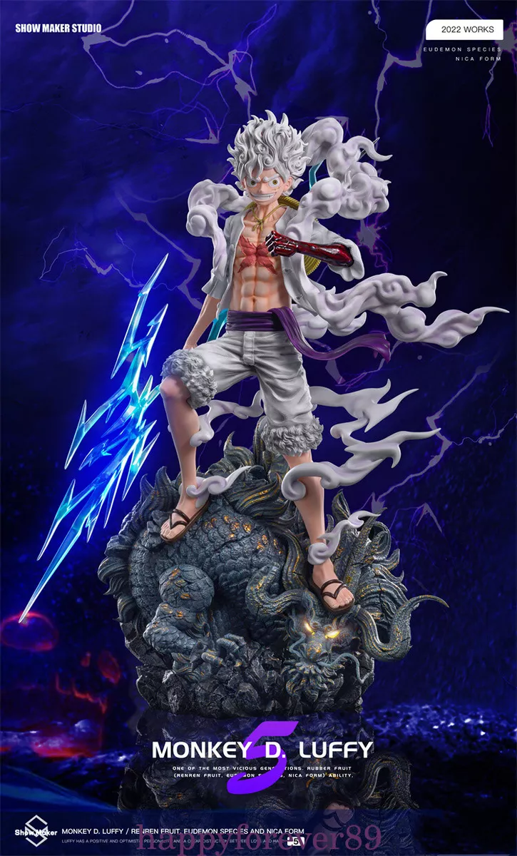 Estátua Monkey D. Luffy Gear 5 Nika One Piece Onigashima Super Bomb Studio  Figure - Laventy