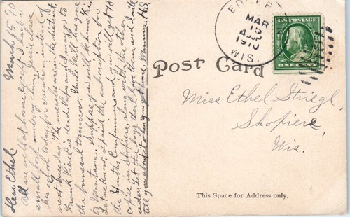 CITY HALL Janesville, Wisconsin WI c1910 - Postcard - Picture 2 of 2