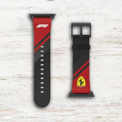 ZOMVI DESIGN 2 Racing Inspired Watch Band for Sports Lovers, Ferrari Style Strap, F1, Strap