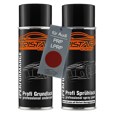 Autolack Spraydosen Set für Audi PRP LPRP Deep Claret Metallic Grund Basislack