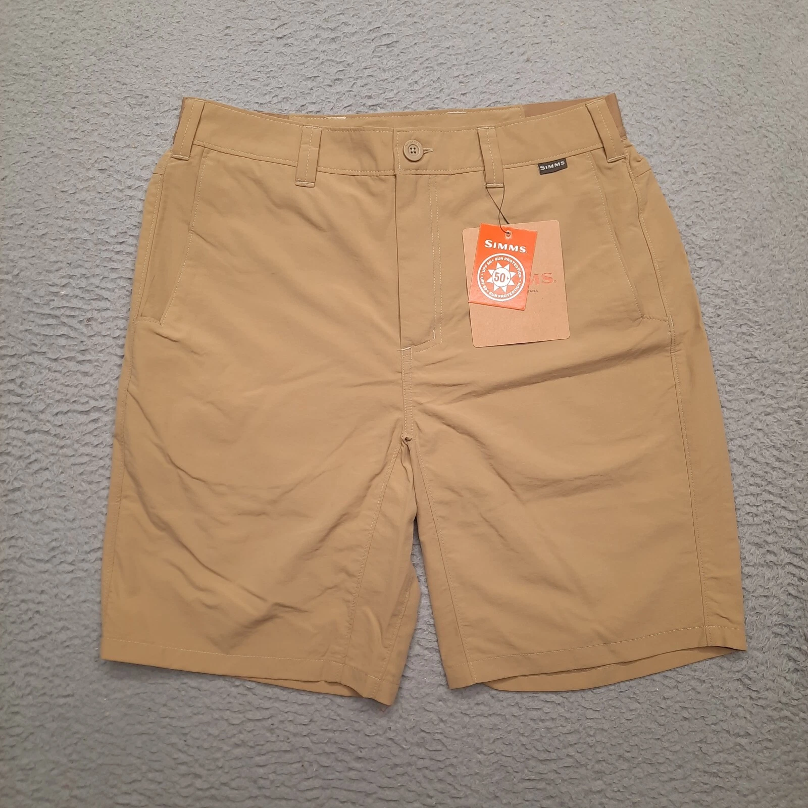 Simms Fishing Superlight Short Men's Size 30 Cork Beige Stretch DWR 9" Inseam