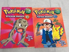 vtg pokemon golden books 1999 tattoo series 1 sticker series 3 lot of 2 v2768