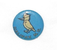 VINTAGE HALIFAX NOVA SCOTIA BUTTON -7/8  DIA-1950 S / 1960 S ERA-MADE IN CANANDA