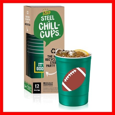 16 oz. Party Cup Football 'It's Good' Goal Post Design for Cold Drinks, Durab...