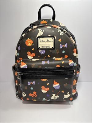 Disney Parks Loungefly Halloween Mini Bkpk Ghost Mickey Pumpkin Candy Corn NWT