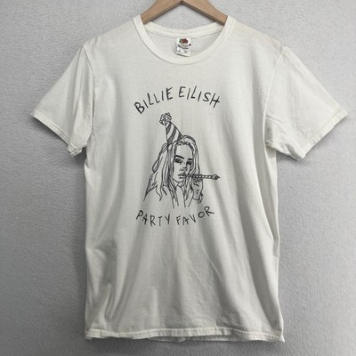 BILLIE EILISH Shirt Adult S PARTY FAVOR Dont Smile At Me 2017 Indie Pop White