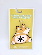 PINK PAPYRUS CORGI POTTY PICKUP SILICONE DOG WASTE BAG HOLDER CORGI GIFTS