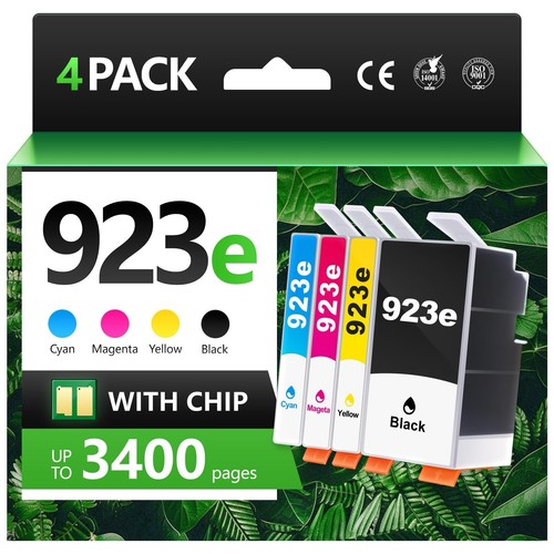 923XL 923e Ink Cartridges 4-Pack For HP OfficeJet Pro 8135e 8138e 8139e