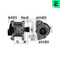 ERA Lichtmaschine Generator Lima 209161A FüR BMW 14V 3Er E46 Touring Compact E36