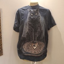 Camiseta The Mountain Vintage Black Cat Ouija Board Magic Fantasy Wicca Tie Dye M