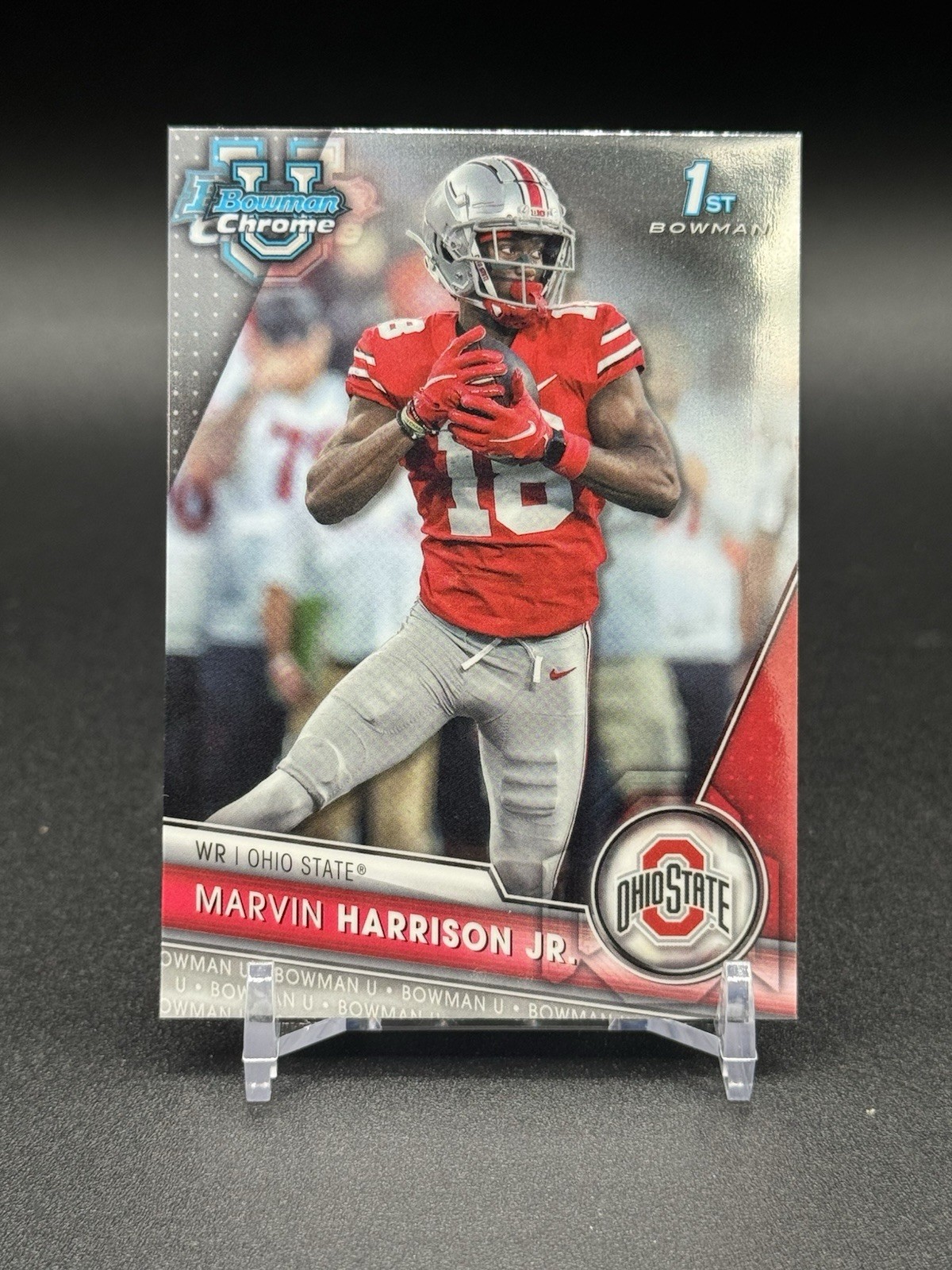 2023 Bowman Chrome U #100 Marvin Harrison Jr 1st Bowman OSU Buckeyes