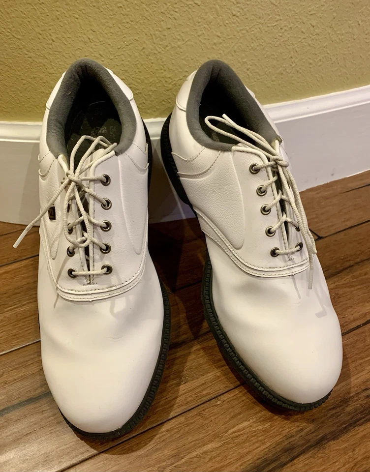 Footjoy Zapatos de Golf Tradicionales con Cordones Blancos Talla 12W-MUY BUEN ESTADO Foto 2 de 4