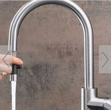 Blanco Candor-S Stainless Steel Kitchen Tap - Brushed Steel (with pull out)