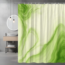 Elegant Green Marble Shower Curtain for Modern Bathrooms