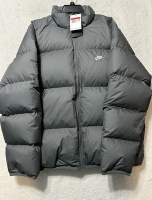 Nike Sportswear Down Club Puffer Jacket Iron Grey IB2975-068 Size Large (R1)