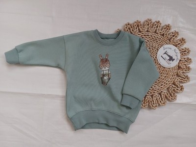 Oversized Sweater Pullover  Gr. 86/92 Handmade Neu 
