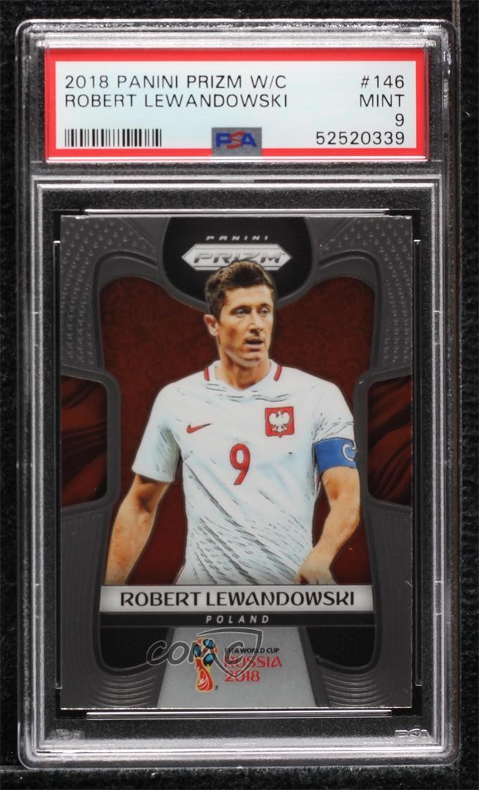 2018 Panini Prizm World Cup Robert Lewandowski #146 PSA 9 MINT 00l8