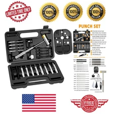 Ultimate Mechanical Repair Punch Set: Precision Tools with Bench Block Included