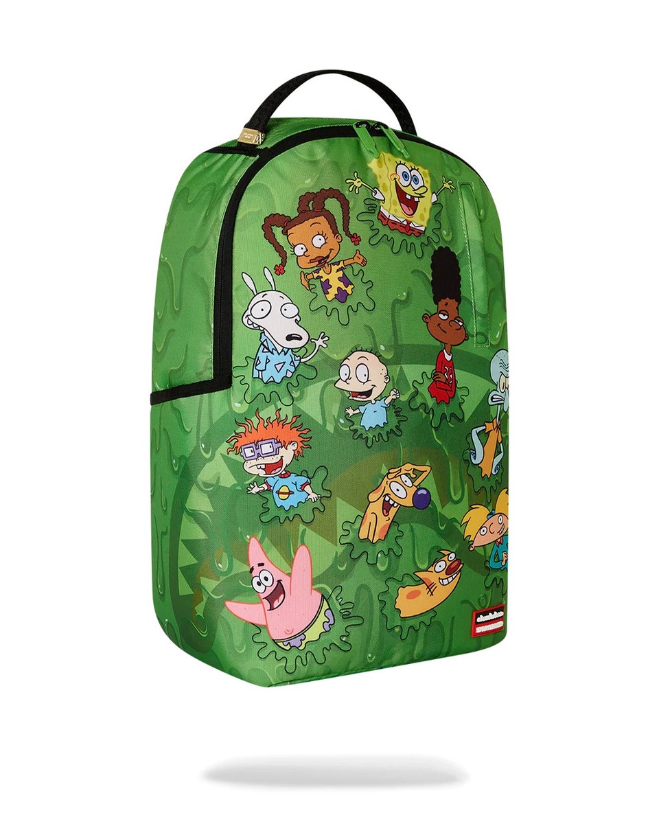 Sprayground 90s Nick Slime Drip Backpack🔥New Green Bookbag Large