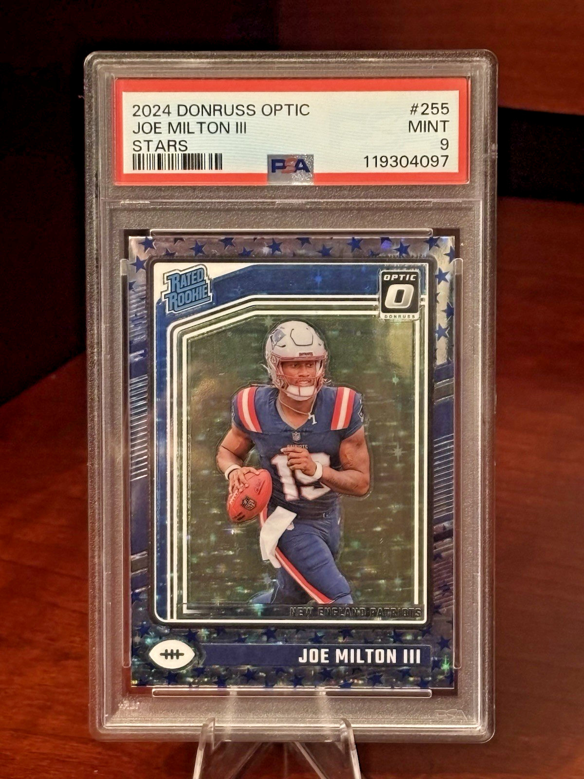 2024 Panini Donruss Optic - Rated Rookie Joe Milton III #255 Stars (RC) PSA 9