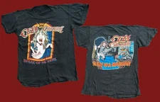 80s Ozzy Osbourne Speak Of The Devil T-Shirt Two Sided Black Reprint All Size