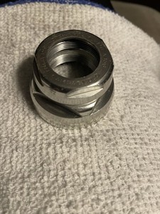 Campagnolo Record Vintage Headset Top Lock Nut Steel, Italian Thread 25.4x24