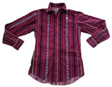 Vintage Wrangler Cowboy Cut Shirt Size 15-33 Regular Fit X-Long Tails Aztec