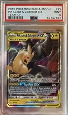 2019 Pokemon Sun Moon Team Up Pikachu Zekrom GX #33 Holo PSA 9 Mint 💎🔥