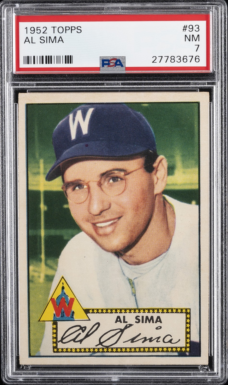 1952 TOPPS #93 AL SIMA PSA 7