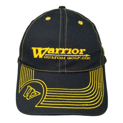 Warrior Custom Golf.com Strapback Hat Black One Size Adjustable 6 Panel