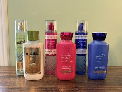 Bath & Body Works Lot of 6 Fine Fragrance Mist & Body Lotion Gingham Coconut NEW