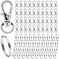 SchlüSselring Karabinerhaken 80 Stk Silber Mit Drehgelenk Basteln Diy ZubehöR