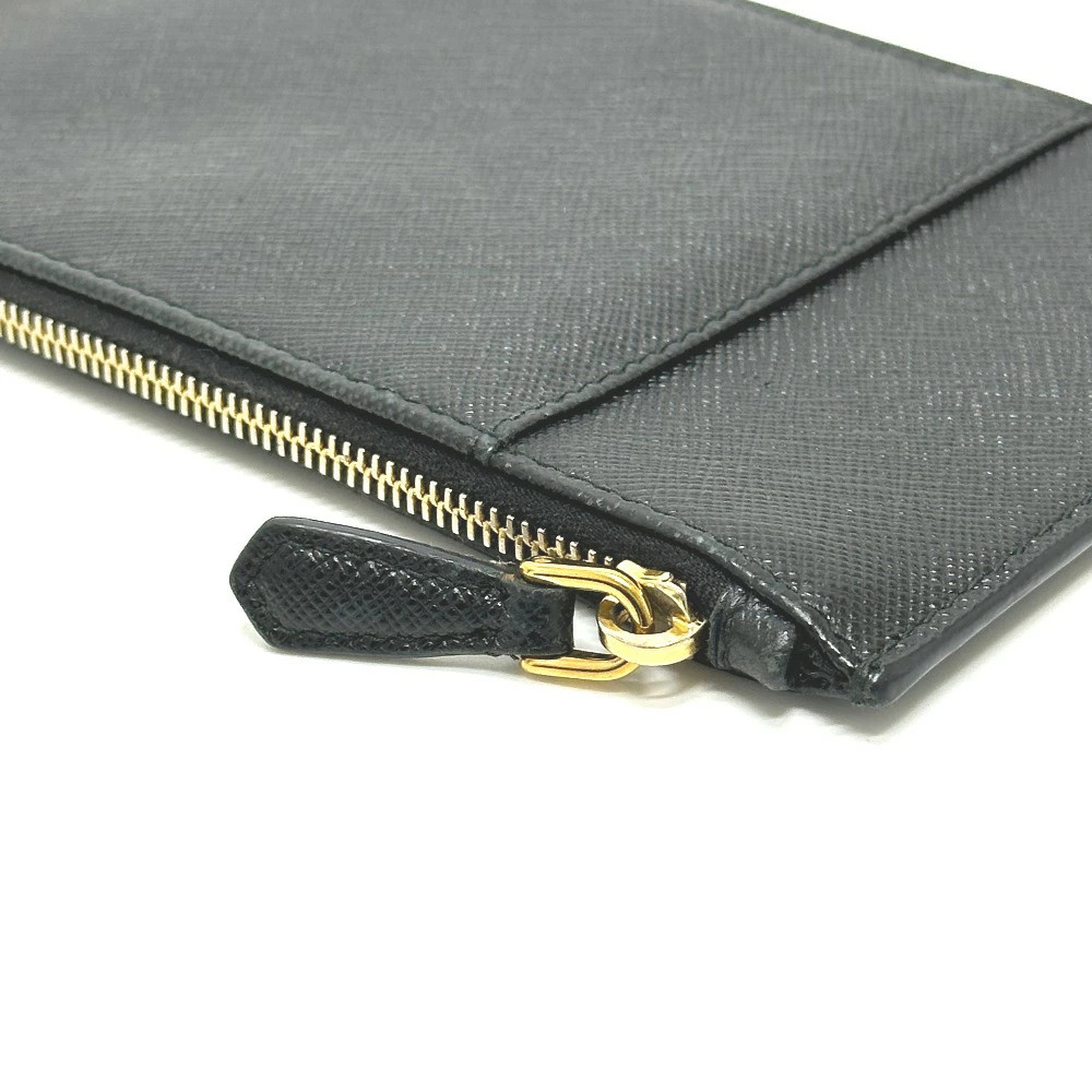 Prada Triangle Document Holder Card Case Black Sa… - image 4