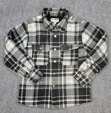 Copper Denim Black and Blue Plaid Sherpa Lined Kids Size 7