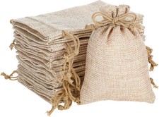 ANPHSIN 75Pcs Small Burlap Drawstring Gift Bags, 3.7"x5.4"