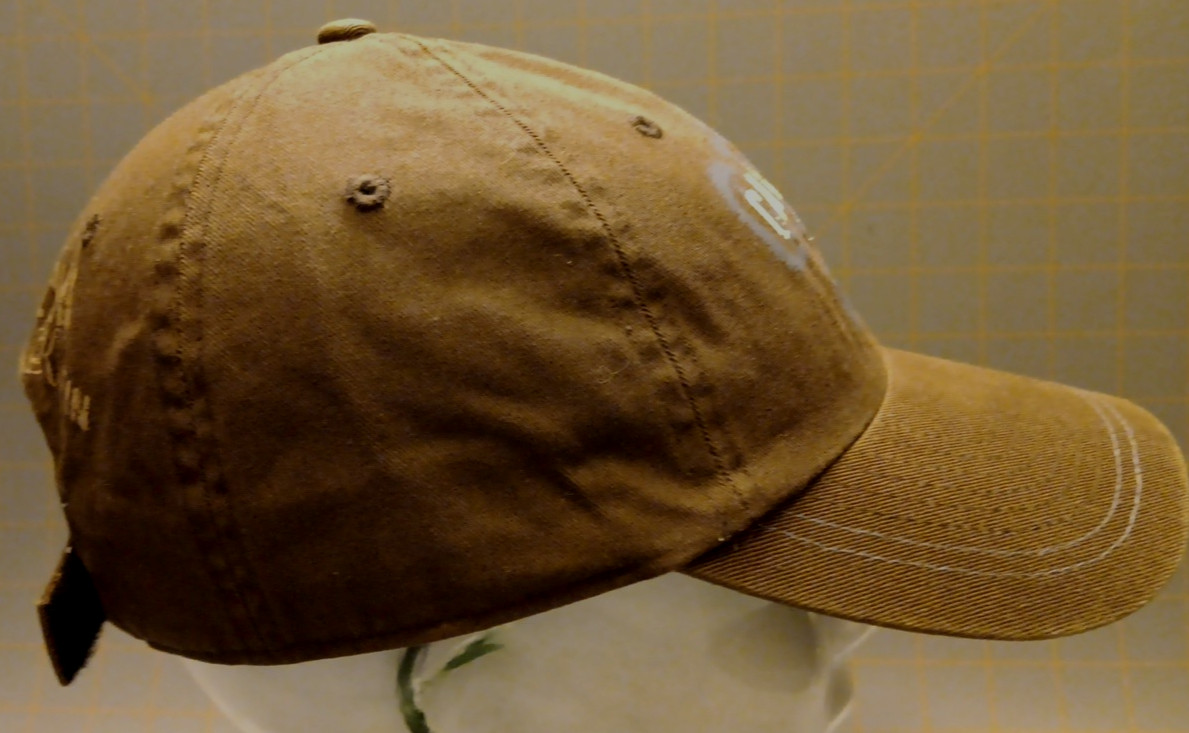 Vtg Unisex Adj Strapback Calvin Klein Brown Graphic Eagle Hat Cap View 2