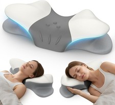 Cervical Neck Pillow for Pain Relief, Ergonomic Side Sleeper Pillow