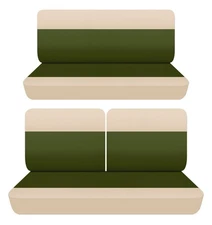 Fits 1941 to 1952 Chevy Styleline 2door Front 50-50 top and Rear seat covers