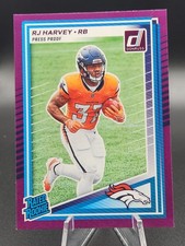 2025 Panini Donruss - RJ Harvey Rated Rookie #312 Purple Press Proof Broncos