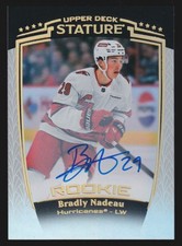 2024-25 Upper Deck Stature Update - Auto Bradly Nadeau Rookie Carolina